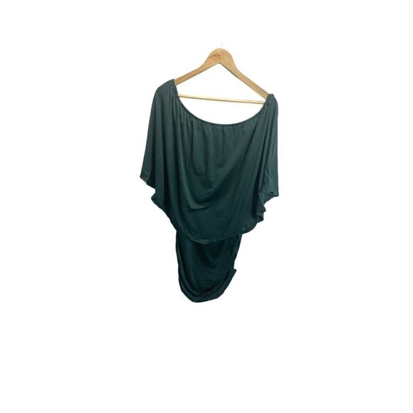 Yincro Women's Off The Shoulder Ruffle Dress Green Ruched Bodycon 2xl - Picture 3 of 7